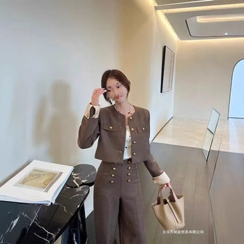 New Spring and Autumn Two-Piece Suit, Slimming French Style, Female Fragrance Style, Ladylike Two-Piece Suit