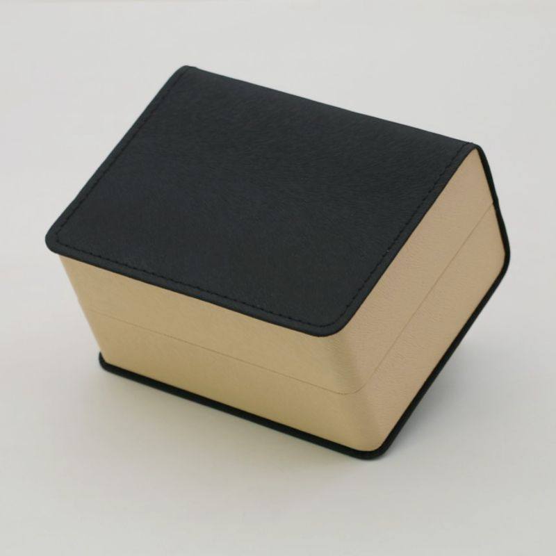 Pu Leather Rounded Corner Watch Box Flip-Top Classy Watch Storage Box Straw Pattern Watch Display Packaging Watch Box Wholesale