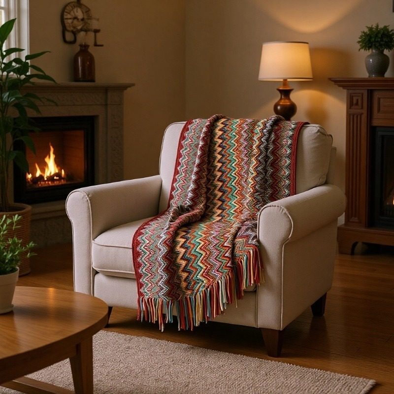 European and American Light Luxury Bohemian Style Sofa Blanket, European-Style Blanket, Double Sofa Cover, Bed Cover, Sofa Blanket, Full Cover