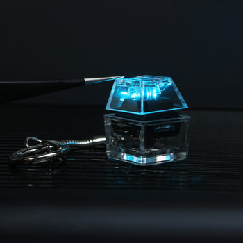 JKDK Test Shaft cherry G Shaft Green Plus Lamp Keychain Pendant Decompression Mechanical Keyboard Switch