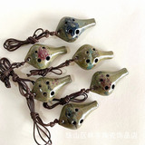 Маленькая старинная керамическая поделка ocarina с 6 отверстиями, флейта ocarina, детские развивающие игрушки, флейта ocarina оптом