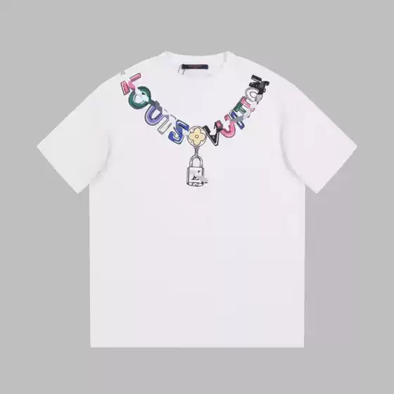 Cross-Border Cl Summer New Heavyweight Short-Sleeve Printed T-Shirt Trendy Unisex Round-Neck Casual Popular Tee
