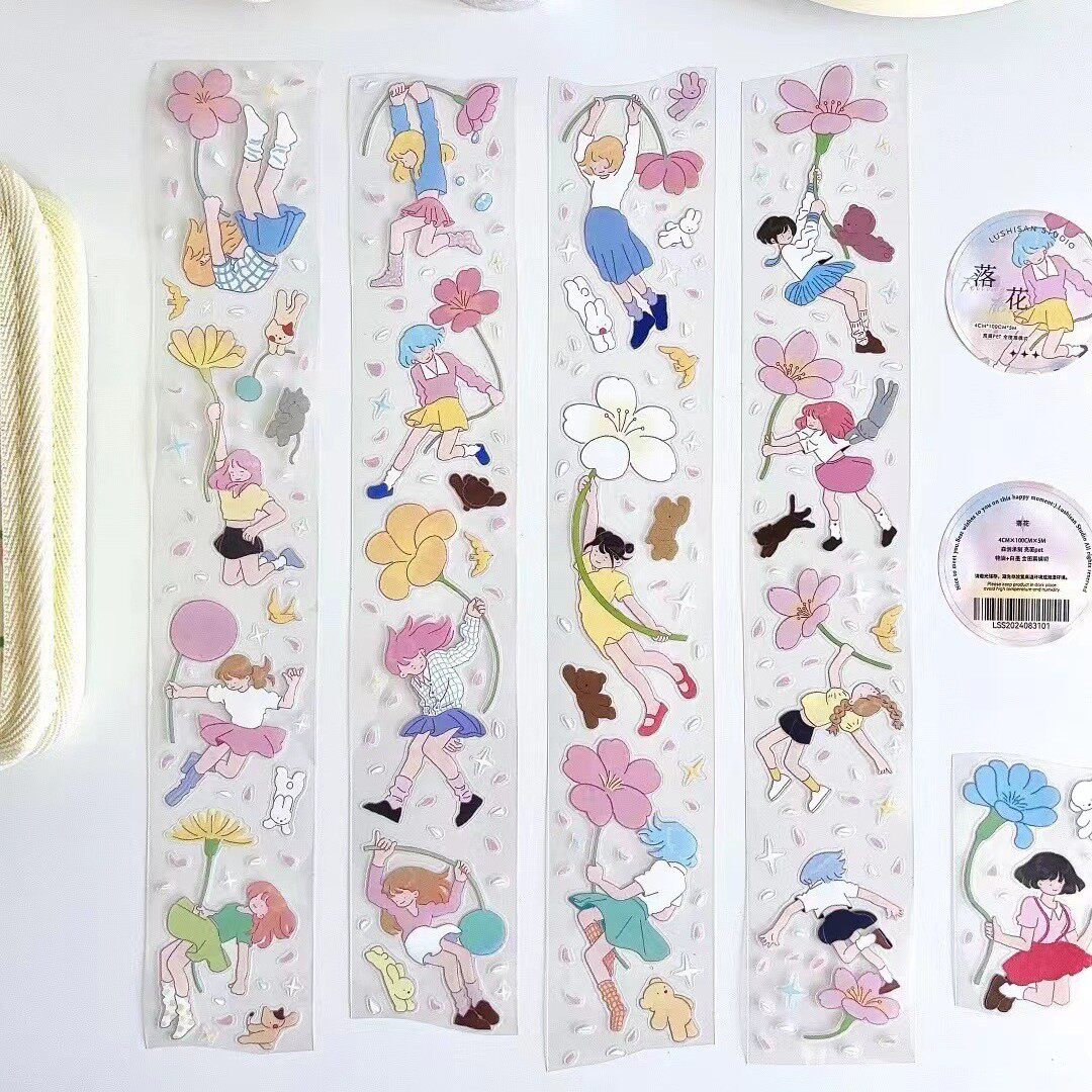 落ちる花 5m - 鹿が 3 つの完全なロールを拾う