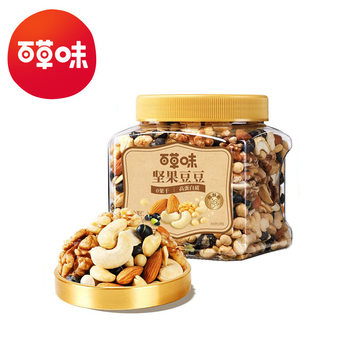 Baicaowei Nut Mix in a Jar 500g Mixed Nuts Casual Snack for Afternoon Tea Popular Snack for Online Selling