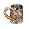 Gods Oriental Golden Dragon Cup Creative Wine Glass Dragon Sculpture Holy Grail Coffee Cup Vintage Decorations Mug