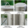 Outdoor Pure Titanium Cup Hanging Pot Foldableing Handle Travel Camping Pot Single Lunch Box with Lid 750ml Instant Noodles Lightweight