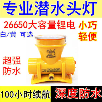 Diving Headlamp for Catching Seawater, Professional Strong Light, Ultra-Bright Diving Lamp Head-Mounted Flashlight, Rechargeable, Waterproof and Catching Fish