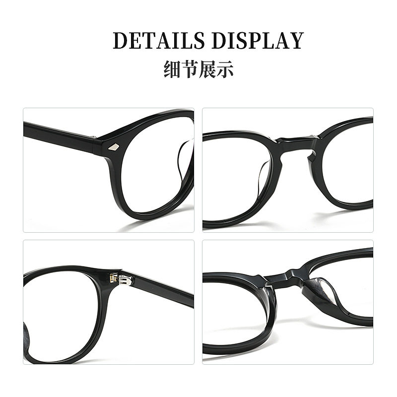 Gg6010F Retro Literary High-End Round Frame Acetate Frame Fashionable Versatile Glasses Frame Danyang Glasses Wholesale