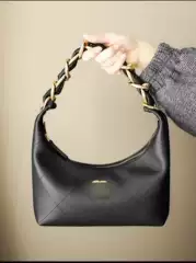 High-End Version 2026 Style Chanel-Inspired Hippie Hobo Bag with Quilted Chain, Shopping Bag, Underarm Bag, Shoulder Bag, Handbag