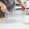 Transparent Egg Storage Box Refrigerator Side Door Multi-Layer Storage Rack Large Capacity Kitchen Food-Grade Egg Tray Storage Organizer