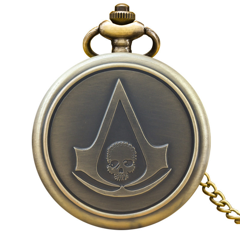 镂空时尚复古石英表个性潮流大号项链怀表厂家批发怀旧手表