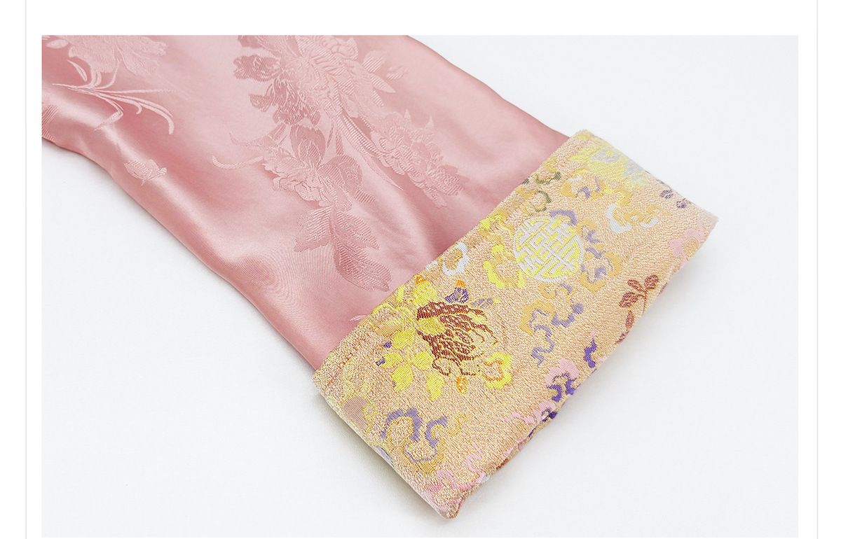 Bộ đôi áo khoác dệt jacquard hai mặt cài khuy kèm váy hai dây ren satin dài — Áo khoác dệt jacquard (giao hàng trong 7 ngày), Váy hai dây (giao hàng trong 7 ngày)