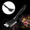 Cross-Border Bbq Stainless Steel Brush Barbecue Cleaning Brush Wire Brush Barbecue Grill Mesh Brush Iron Brush Auxiliary Tools