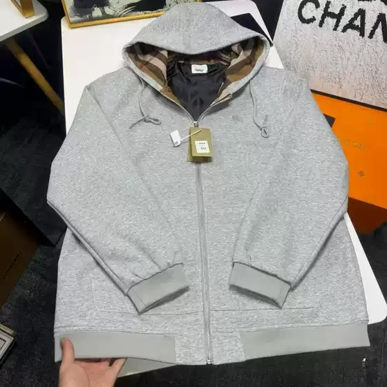 New Stylish Men's Trendy Brand Fashion Jacket with Hood, Versatile American Casual Spring and Autumn Plaid Black