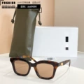 Tortoiseshell framed light tea slices