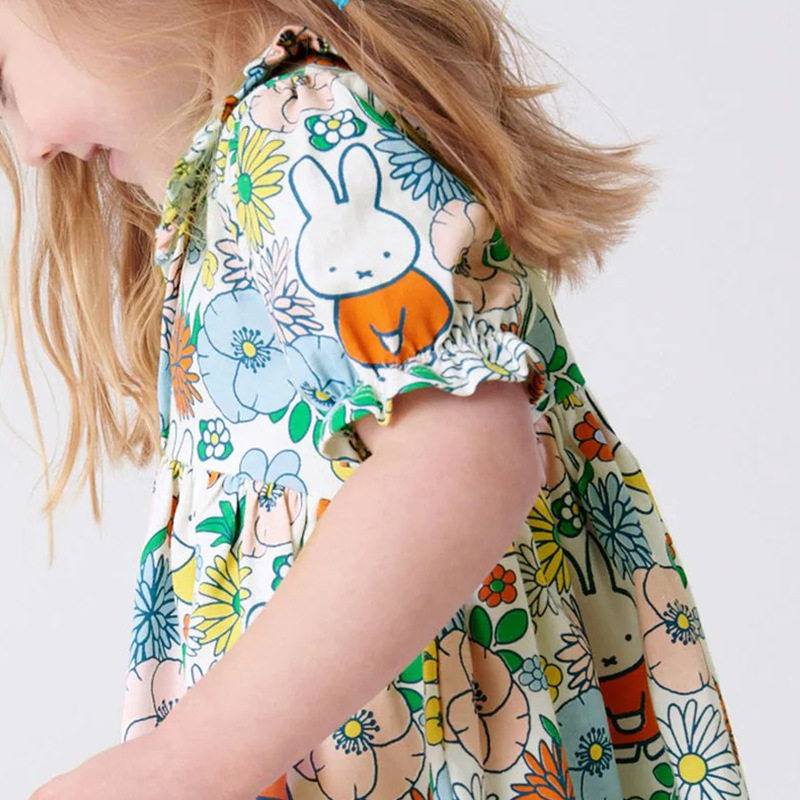 Custom-made Kids' Dress, New Summer Children's Clothing, Cartoon Printed Collared Cotton Girls' Dress