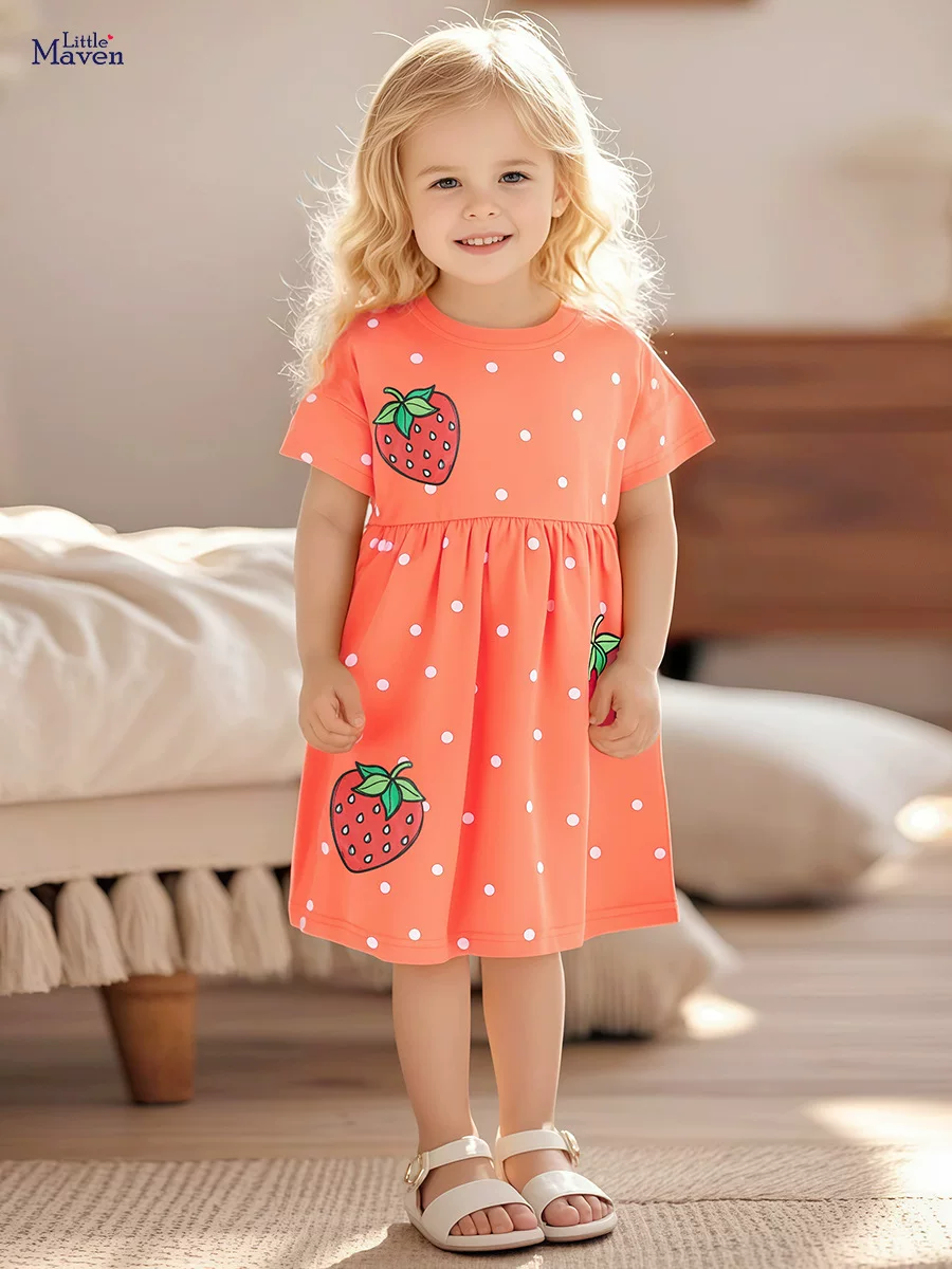 Custom-made Cute Girls' Dress, Summer Kids' Princess Dress, Cotton Kids' Dress