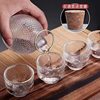Japanese-Style Glass Sake Pot, Transparent Wine Warmer, Small Wine Glass, High-Looking Household Yellow Wine, Rice Wine, Plum Wine Set