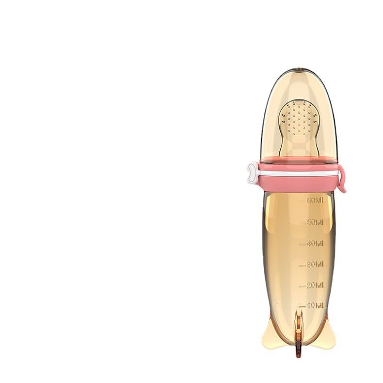 Multifunctional Baby Teething Toy Three-In-One Fruit and Vegetable Teething Bag, Complementary Food Feeding Spoon, Silicone Rice Cereal Bottle, Pacifier