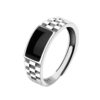New Chessboard Pad Ring Men's Trendy Brand All-match Personalized Retro High-end Glue Dropping Single Ring Open Men's Ring