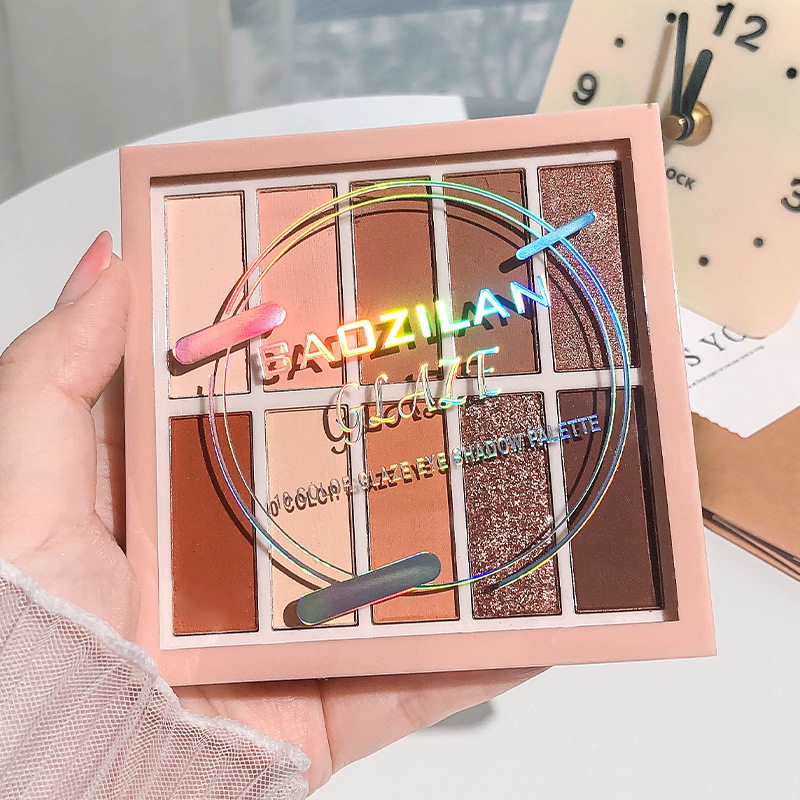 Baohzilan 10-Color New Eyeshadow Student Matte Earth Milk Korean Nude Low Saturation Cross-Border Eyeshadow Palette Makeup