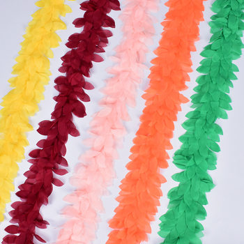 Popular Stereo Chiffon Leaf Lace Shoe Flower Accessories Factory Direct Sales Clothing Accessories Materials 12cm