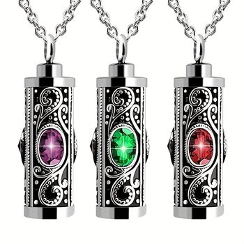 Amazon's New Twelve-Color Birthday Lime Necklace Can Be Opened with Diamond Zodiac Necklace Urn Pendant