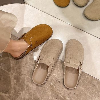 Ins High Beauty Value Baotou Slippers Super Soft Outdoor Casual Comfortable 2025 Autumn and Winter New Outfit Birkenstocks Shoes for Women