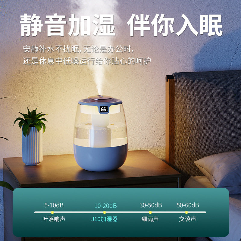 Cross-Border New Model Desktop Air Humidifier, Silent, Small, Household, Large Capacity, Large Spray, Office, Logo Customization