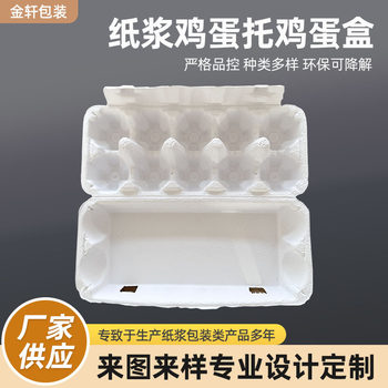 Factory direct soil egg pulp egg box cross-border pulp molding environmentally friendly degradable pulp egg tray 10 Pack