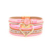 Cross-border Hot Sale Bohemian Multi-layer Leather Bracelet Hand-woven Bracelet Gold Big Love Lady Bracelet