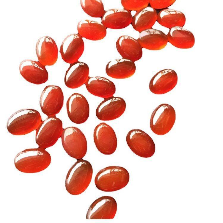 【 红玛瑙椭圆戒面】天然圆形宝石饰品戒面 diy手工艺品椭圆戒面