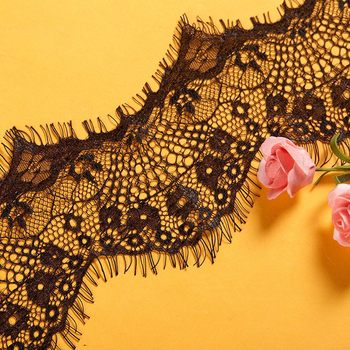 10cm eyelash lace accessories black and white lace ribbon home textile fashion clothing wedding lace bar code lace wholesale