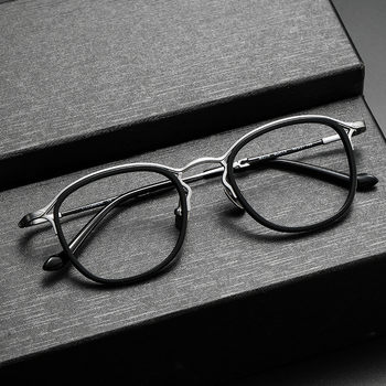 Shenzhen glasses Matsuda with M3118 retro pure titanium plate ring round frame can be equipped with anti-blue light glasses flat lens