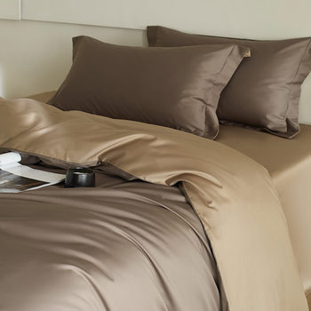 Simple Class A 100 Xinjiang Long-staple Cotton Four-piece Set Skin-friendly Naked Sleeping Cotton Bed Sheet Quilt Cover Bedclothes Bedclothes