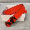 3.8cm red and black buckle (double-sided belt black and red)