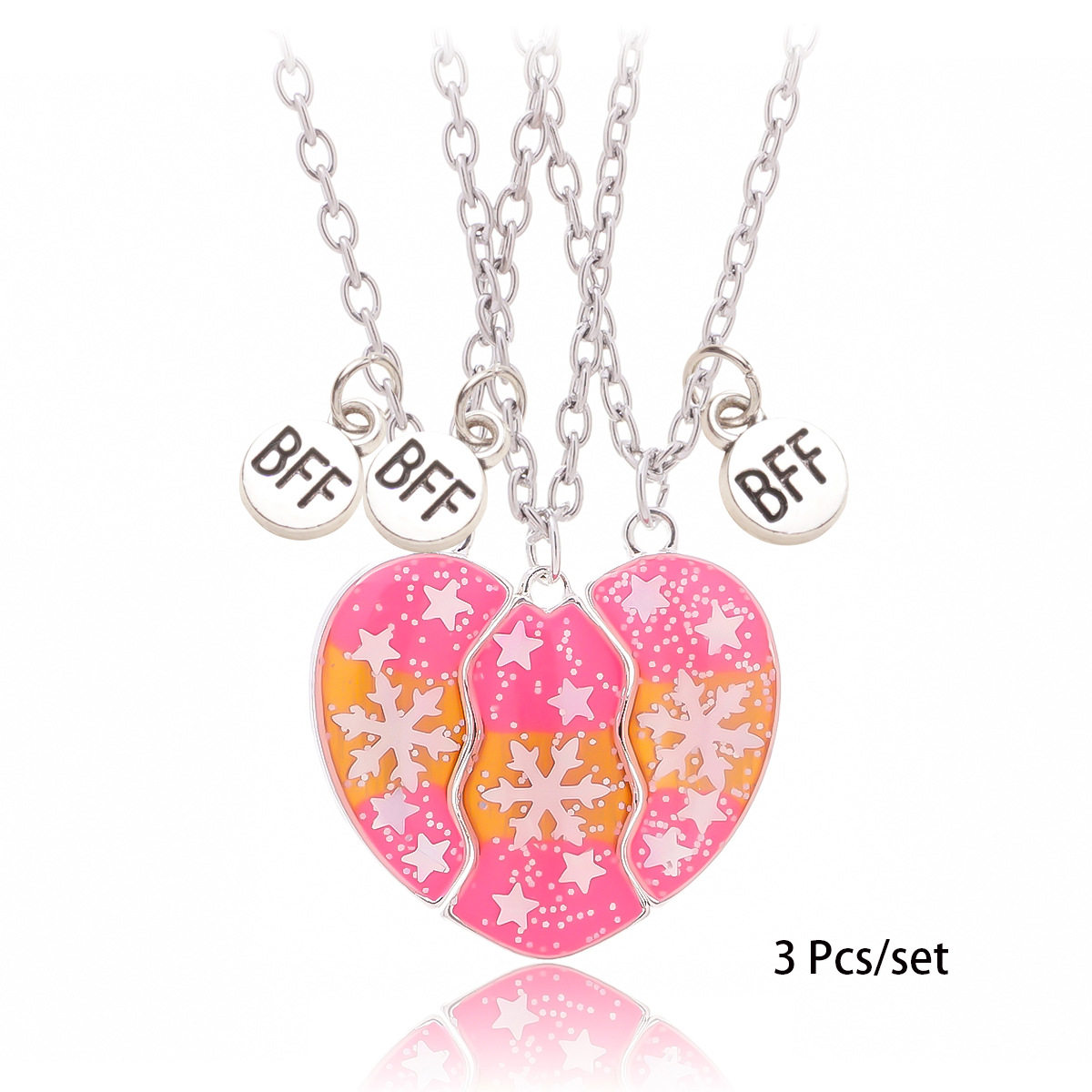 厂家供应儿童项链海豚滴油创意磁铁拼接爱心项链 拼接爱心礼物