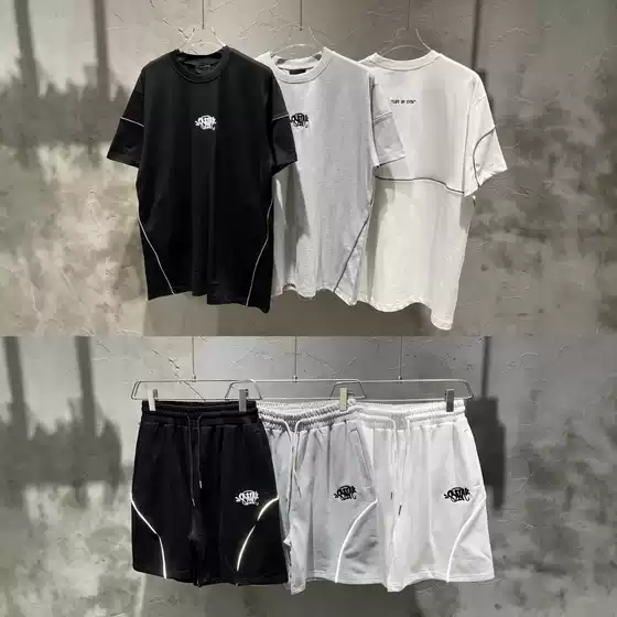 American Trendy Brand Syna World Short-Sleeved Men's and Women's Suits Drill Style High Street Hip-Hop Ins Summer Casual Shorts