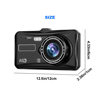 Touch Screen 4inch Driving Recorder Hd Dual Lens 1080P Front and Rear Video Car with Reversing Image