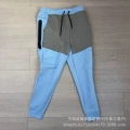 Sky blue and charcoal gray trousers