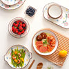 Nordic dish set creative ceramic bowl household dish soup bowl simple underglaze color ceramic tableware wholesale