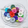 Four Eyes Color Thin Edge Resin Button Children's Wear Shirt Round Hand Sewn Button Thin Edge Four Eyes Children's Button Decorative Buckle