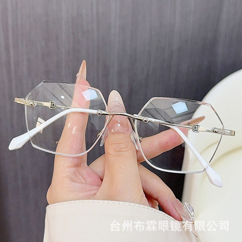 Women's finished myopia glasses without blue light radiation flat power fashion frame