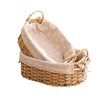 Woven Storage Basket with Handle Imitation Rattan Living Room Coffee Table Storage Basket Straw Sundries Snacks Cosmetics Storage Box