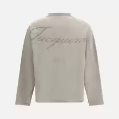 26 Year Spring and Autumn New JAC Light Grey Long Sleeve T-shirt Half High Collar Vintage Lazy Style Casual Versatile Men's Top