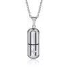 Healing Style Openable Titanium Steel Capsule Pill Necklace ins Trendy People Street Stainless Steel Pendant Hip Hop Accessories