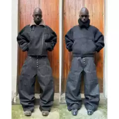 Nofaithstudios Scimitar Baggy Japanese Limited Edition Raw Denim Jeans, Same Style as Playboi Carti