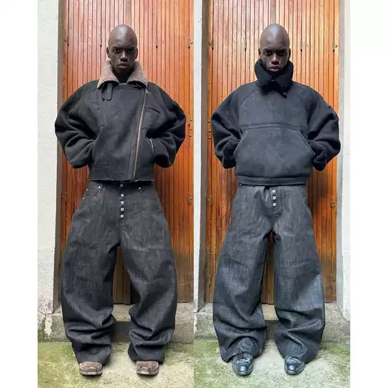 Nofaithstudios Scimitar Baggy Japanese Limited Edition Raw Denim Jeans, Same Style as Playboi Carti