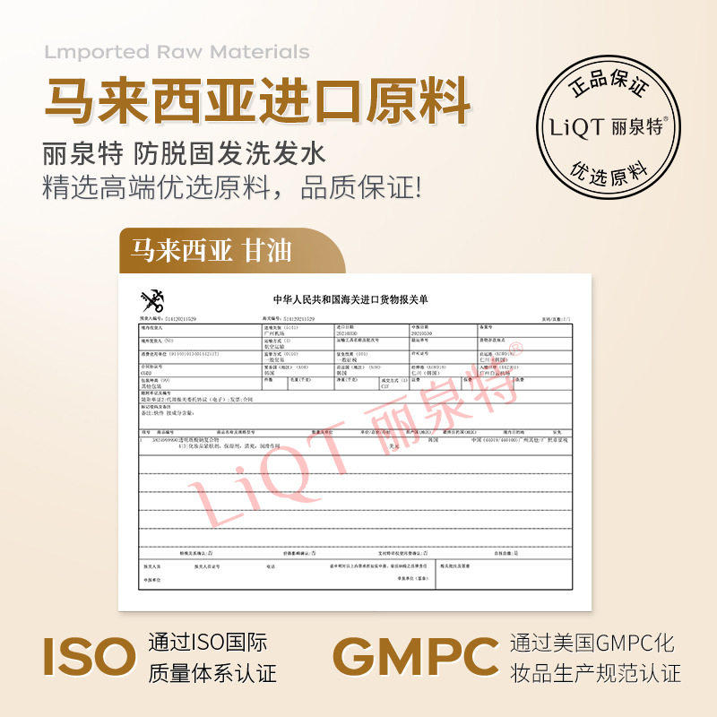 Liquanteng Ginger Anti-Hair Loss Shampoo 500ml Camellia Seed Ginger Root Ginger Oil Control Volumizing Anti-Hair Loss Liquid