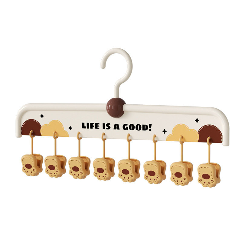 [Patented Model]Animal Sock Clips Multi-Clip Clothes Drying Rack Non-Slip Seamless Drying Rack Underwear Hanger